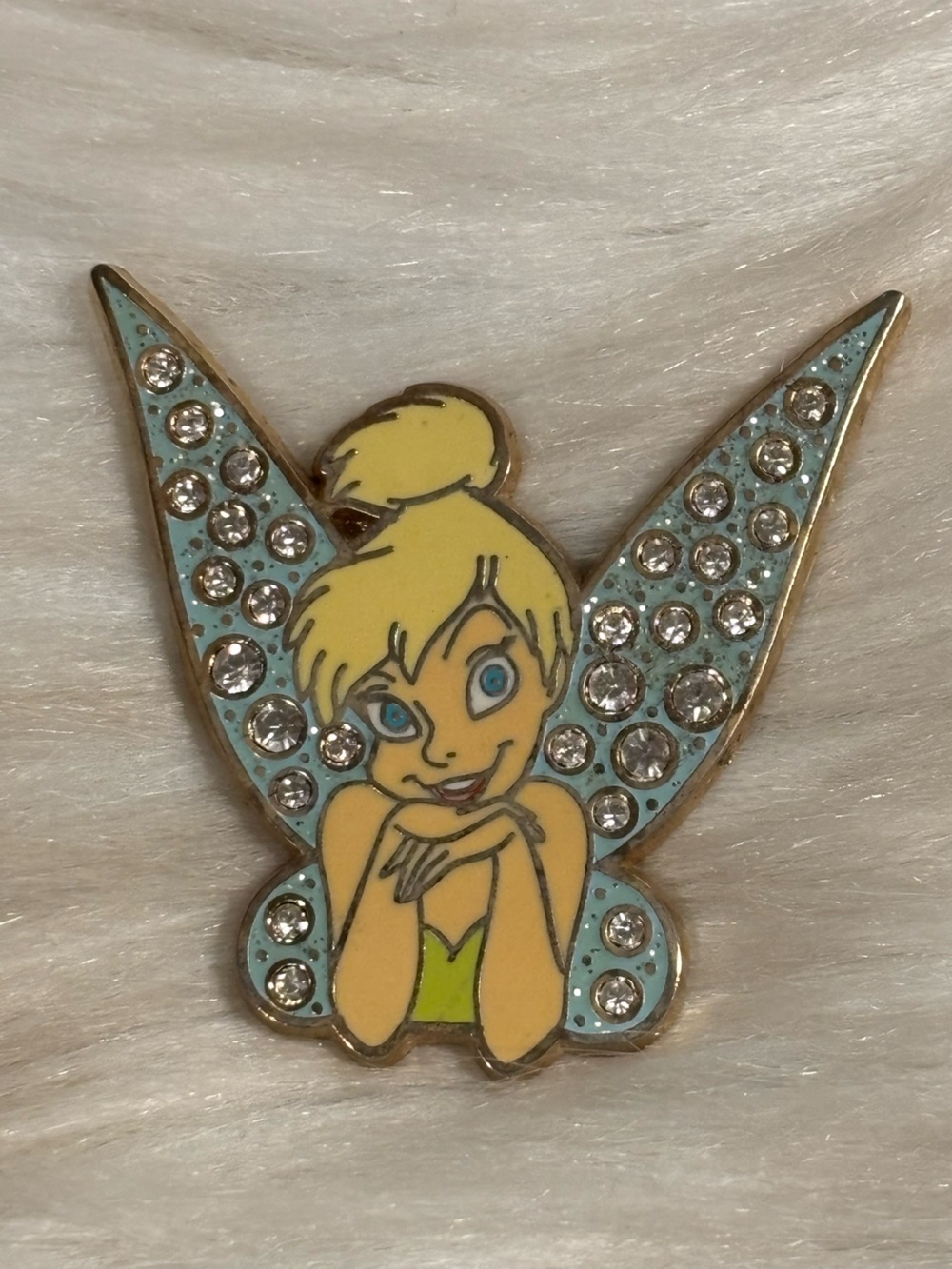 Tinkerbell Rhinestone Enamel Disney Official Trading Pin 2006